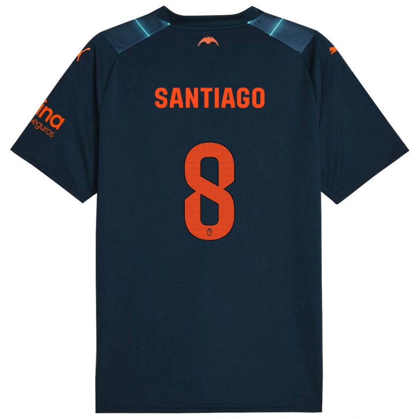 Niño Camiseta Yellu Santiago #8 Azul Marino 2ª Equipación 2023/24 La Camisa México
