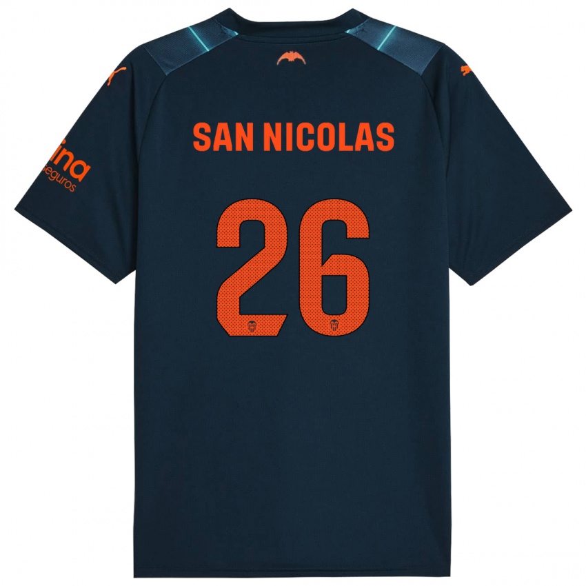 Niño Camiseta Olga San Nicolas #26 Azul Marino 2ª Equipación 2023/24 La Camisa México