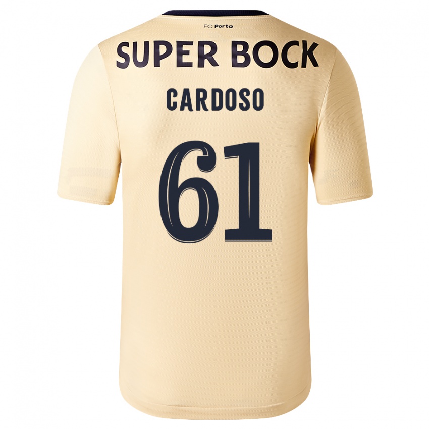 Niño Camiseta Ivan Cardoso #61 Beige-Dorado 2ª Equipación 2023/24 La Camisa México