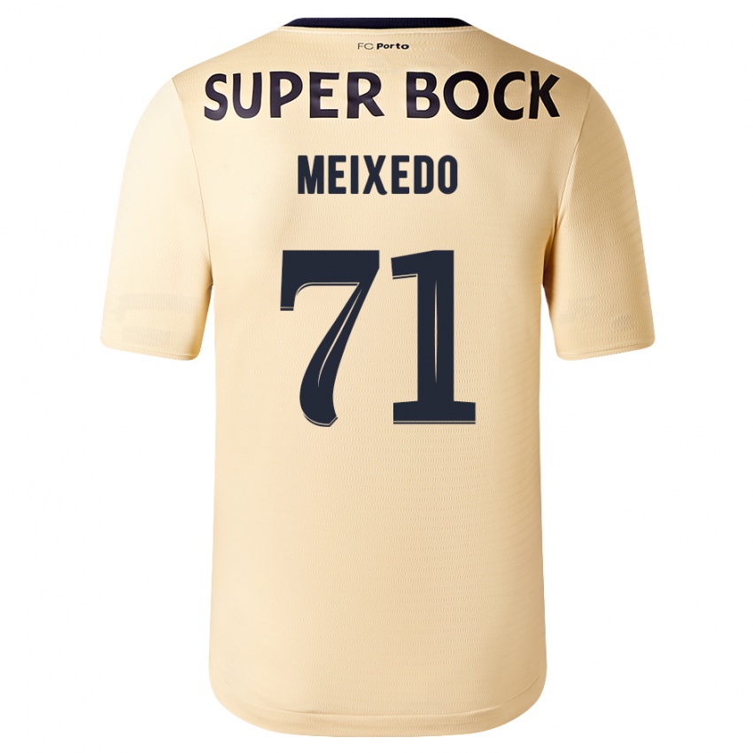 Niño Camiseta Francisco Meixedo #71 Beige-Dorado 2ª Equipación 2023/24 La Camisa México