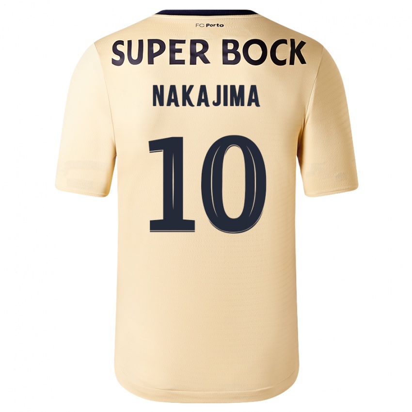 Niño Camiseta Shoya Nakajima #10 Beige-Dorado 2ª Equipación 2023/24 La Camisa México