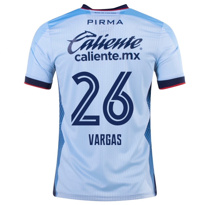 Niño Camiseta Carlos Vargas #26 Cielo Azul 2ª Equipación 2023/24 La Camisa México