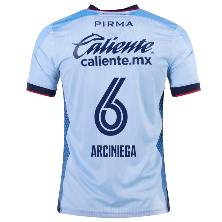 Niño Camiseta Mirelle Arciniega #6 Cielo Azul 2ª Equipación 2023/24 La Camisa México