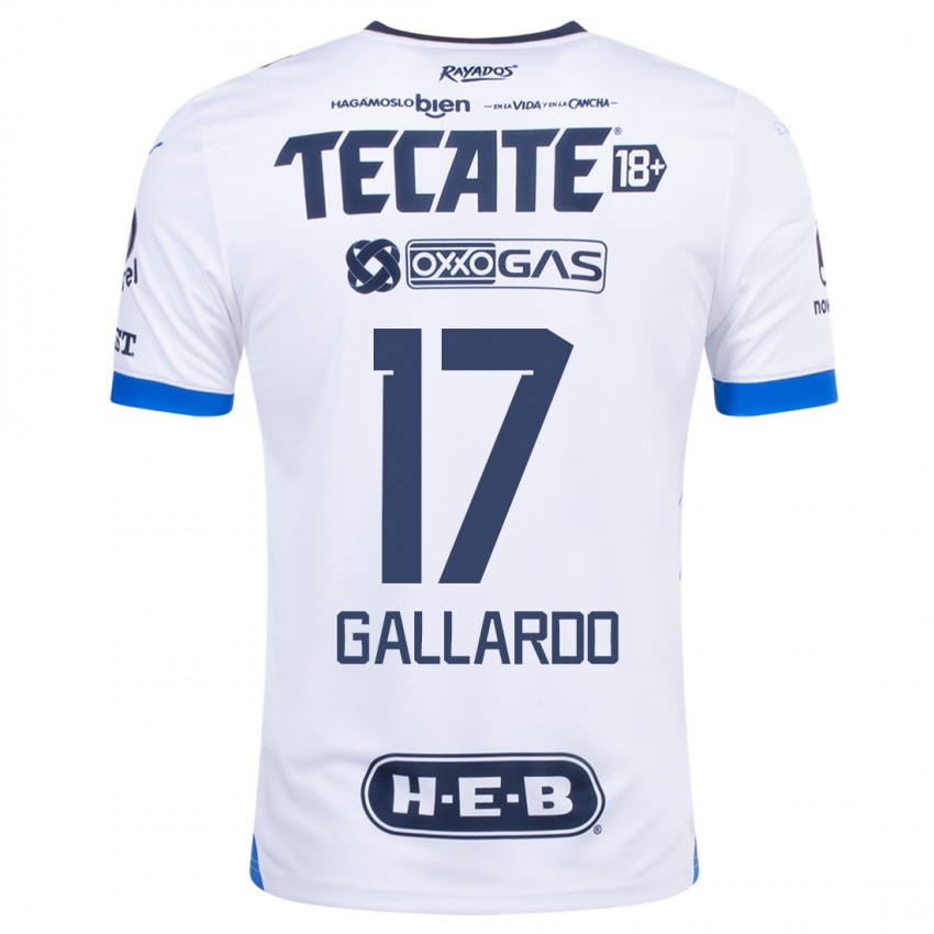 Niño Camiseta Jesús Gallardo #17 Blanco 2ª Equipación 2023/24 La Camisa México