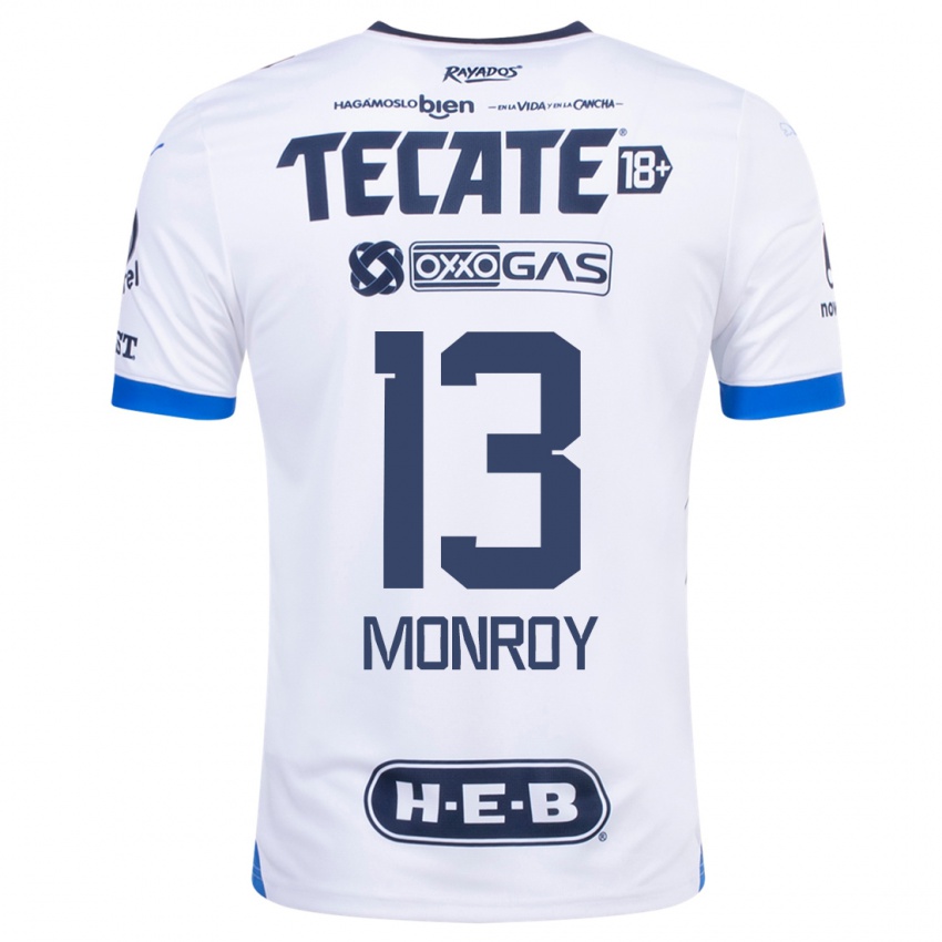 Niño Camiseta Paola Monroy #13 Blanco 2ª Equipación 2023/24 La Camisa México