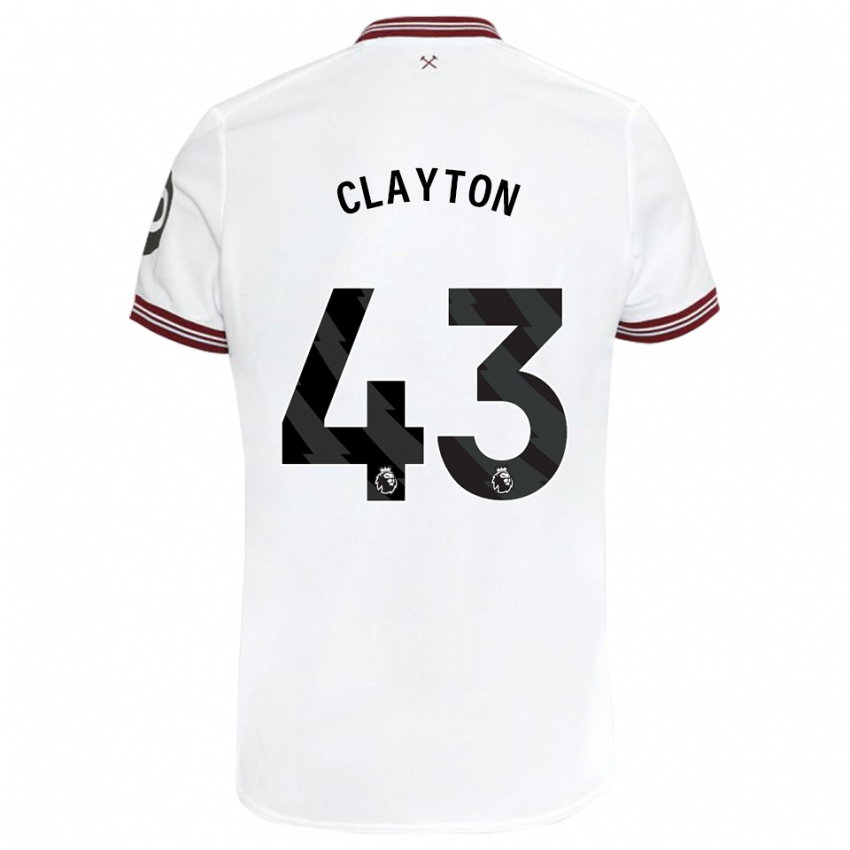 Hombre Camiseta Regan Clayton #43 Blanco 2ª Equipación 2023/24 La Camisa México