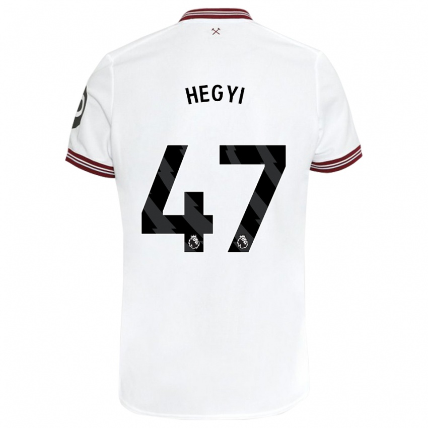 Hombre Camiseta Krisztian Hegyi #47 Blanco 2ª Equipación 2023/24 La Camisa México