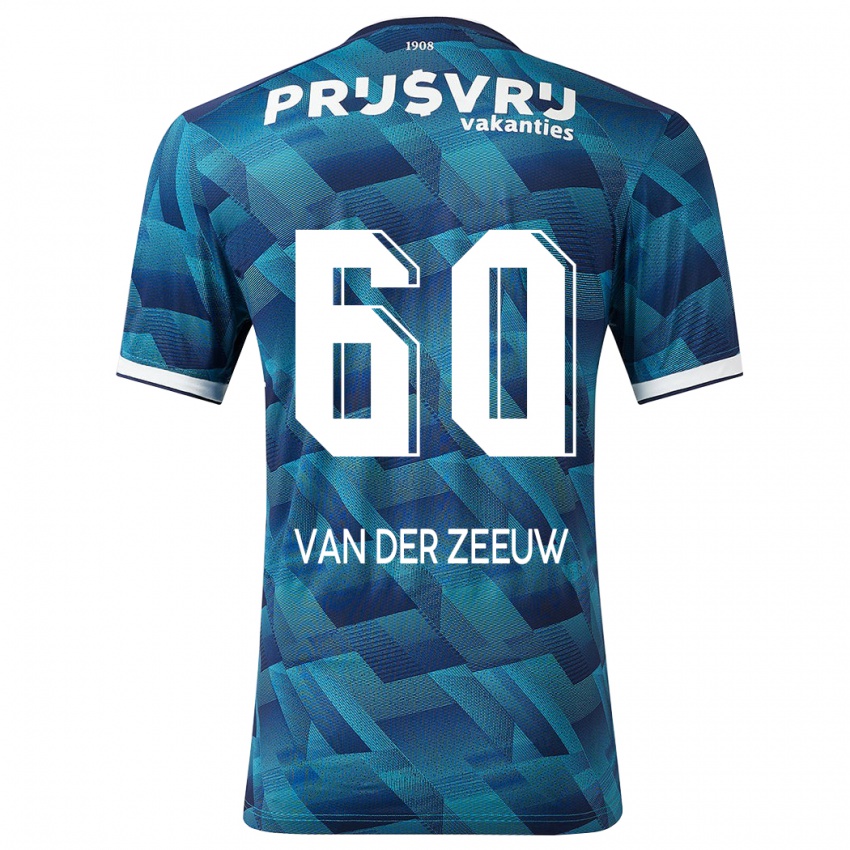 Hombre Camiseta Twan Van Der Zeeuw #60 Azul 2ª Equipación 2023/24 La Camisa México