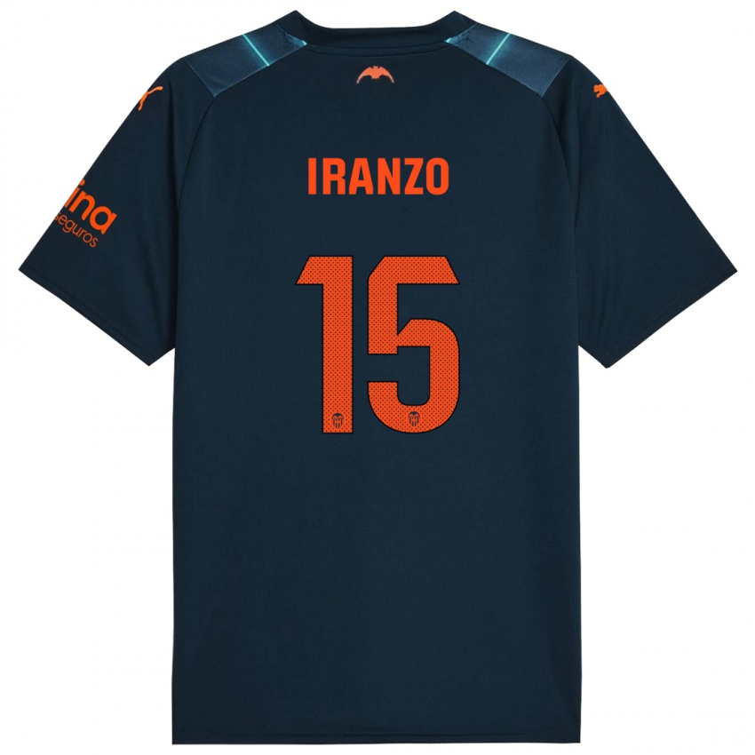 Hombre Camiseta Rubén Iranzo #15 Azul Marino 2ª Equipación 2023/24 La Camisa México