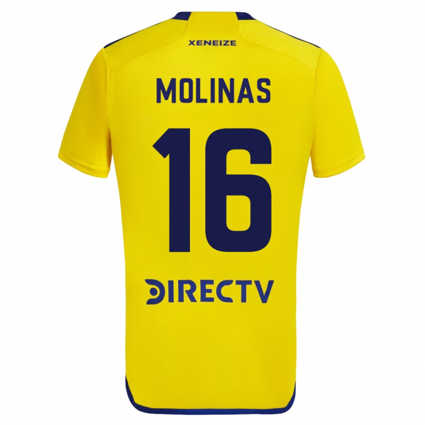 Hombre Camiseta Aaron Molinas #16 Amarillo 2ª Equipación 2023/24 La Camisa México