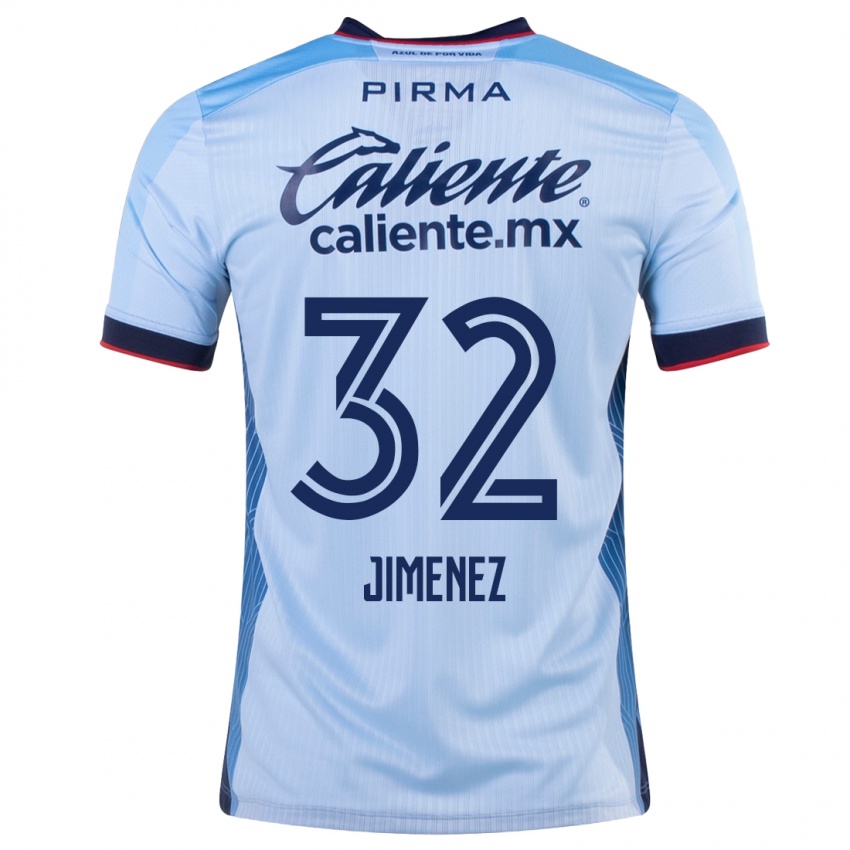 Hombre Camiseta Cristian Jimenez #32 Cielo Azul 2ª Equipación 2023/24 La Camisa México