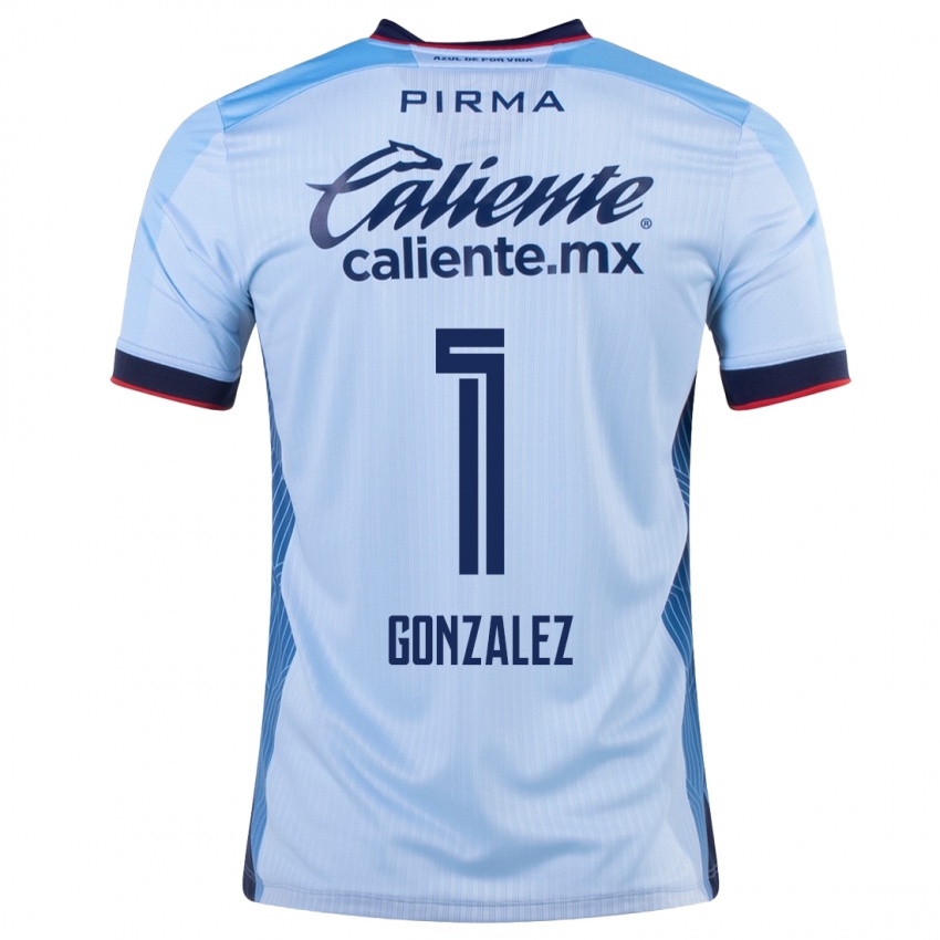 Hombre Camiseta Itzayana Gonzalez #1 Cielo Azul 2ª Equipación 2023/24 La Camisa México
