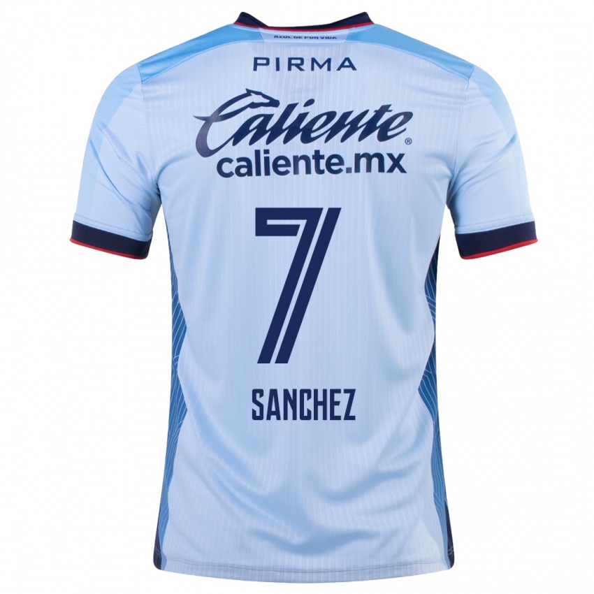 Hombre Camiseta Andrea Sanchez #7 Cielo Azul 2ª Equipación 2023/24 La Camisa México