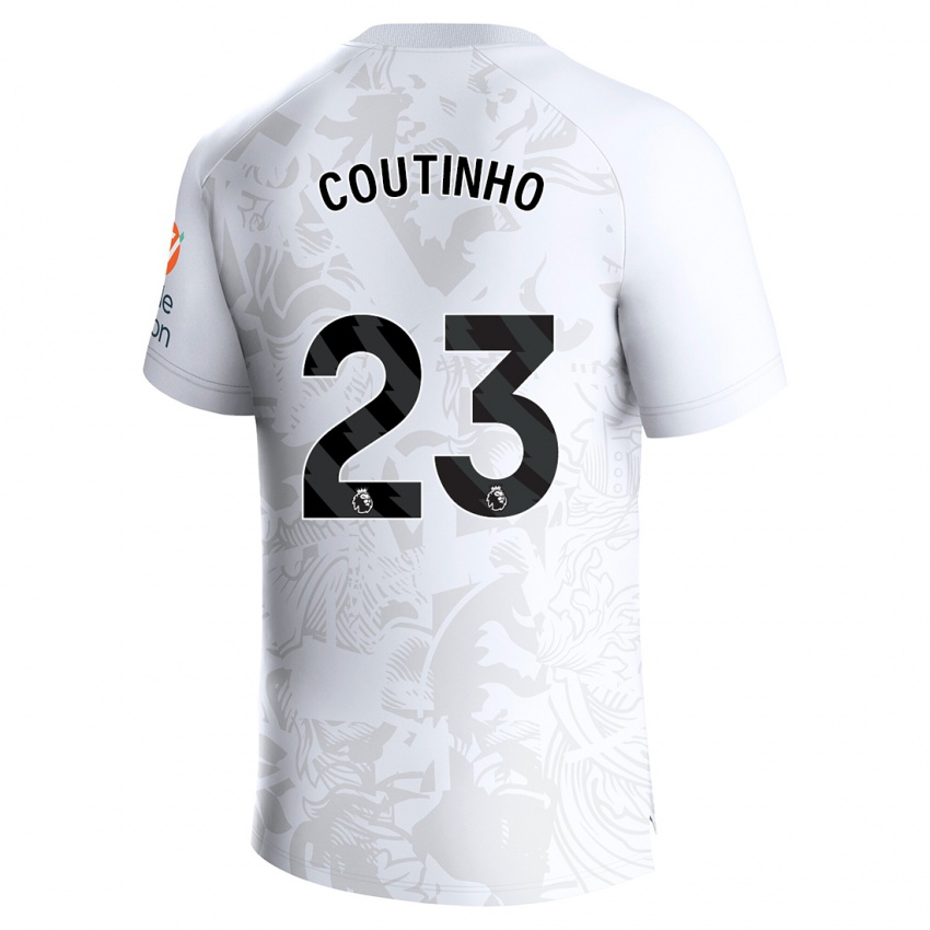 Mujer Camiseta Philippe Coutinho #23 Blanco 2ª Equipación 2023/24 La Camisa México