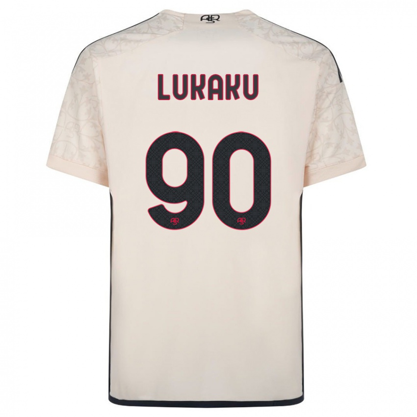 Mujer Camiseta Romelu Lukaku #90 Blanquecino 2ª Equipación 2023/24 La Camisa México