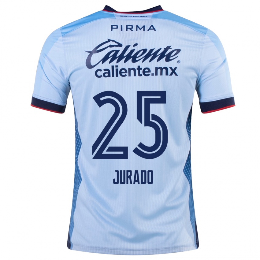 Mujer Camiseta Sebastian Jurado #25 Cielo Azul 2ª Equipación 2023/24 La Camisa México
