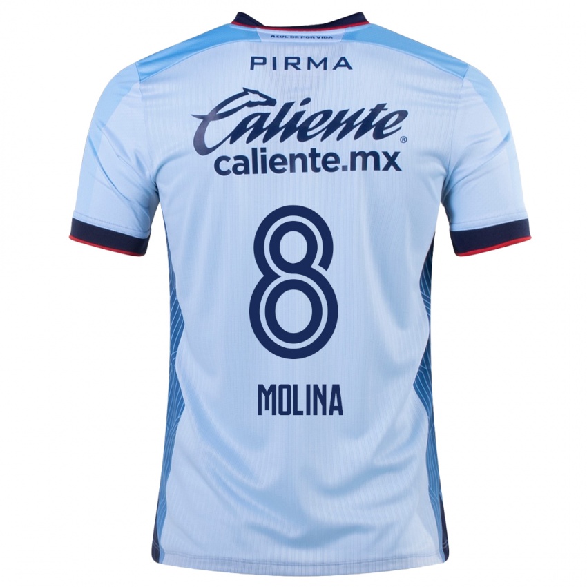 Mujer Camiseta Dalia Molina #8 Cielo Azul 2ª Equipación 2023/24 La Camisa México