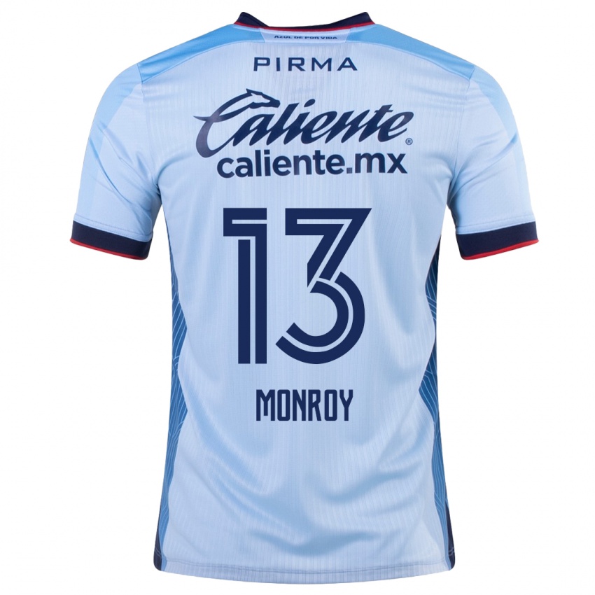 Mujer Camiseta Daniela Monroy #13 Cielo Azul 2ª Equipación 2023/24 La Camisa México