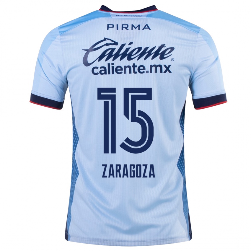 Mujer Camiseta Nancy Zaragoza #15 Cielo Azul 2ª Equipación 2023/24 La Camisa México