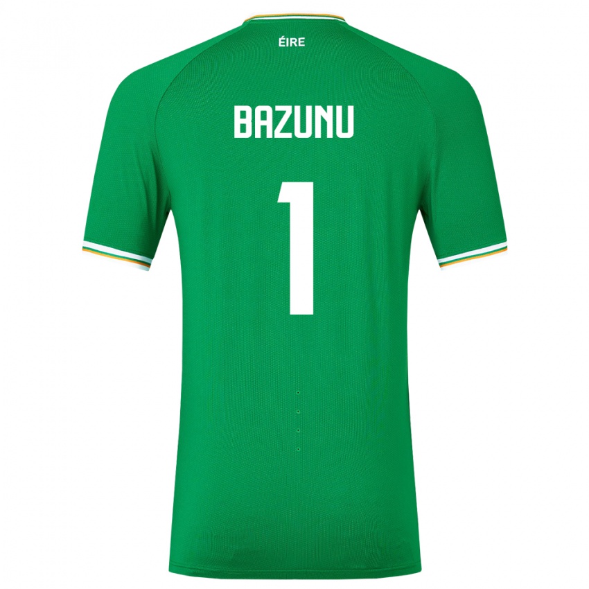Niño Camiseta Irlanda Gavin Bazunu #1 Verde 1ª Equipación 24-26 La Camisa México