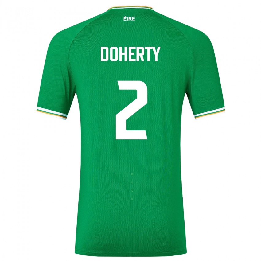 Niño Camiseta Irlanda Matt Doherty #2 Verde 1ª Equipación 24-26 La Camisa México