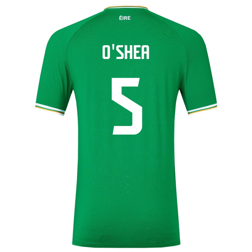 Niño Camiseta Irlanda Dara O'shea #5 Verde 1ª Equipación 24-26 La Camisa México
