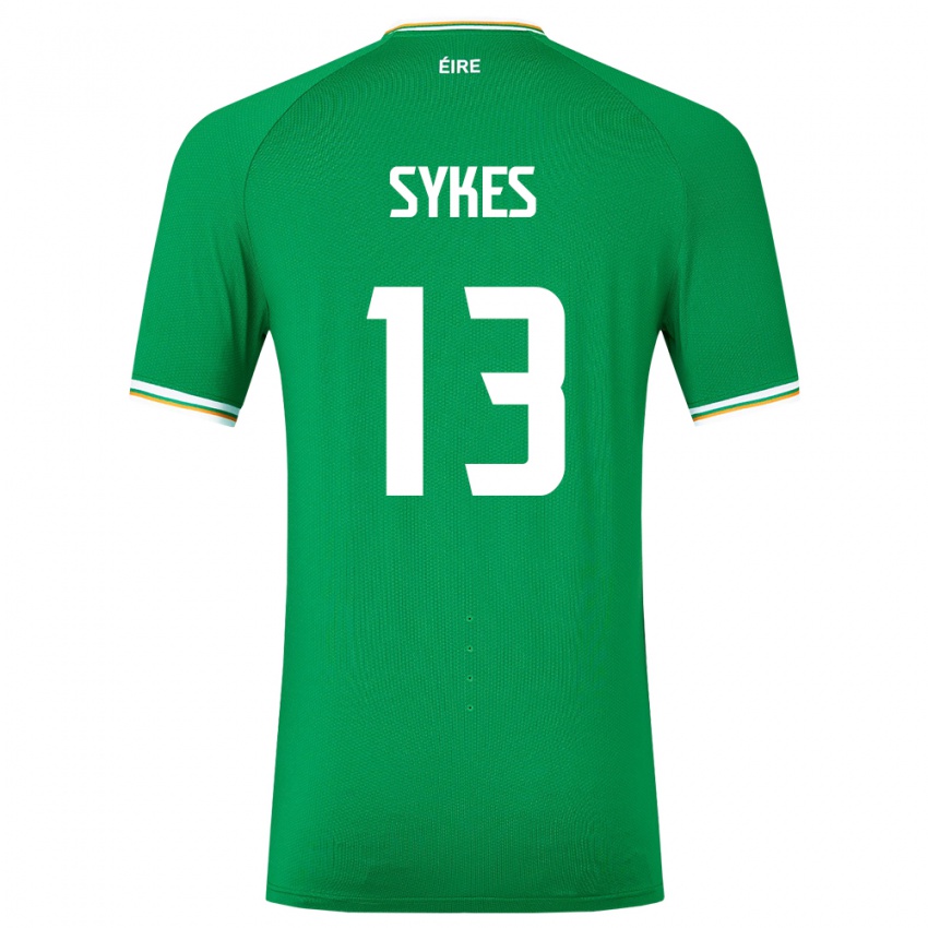 Niño Camiseta Irlanda Mark Sykes #13 Verde 1ª Equipación 24-26 La Camisa México