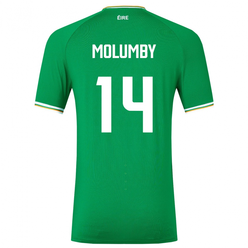 Niño Camiseta Irlanda Jayson Molumby #14 Verde 1ª Equipación 24-26 La Camisa México