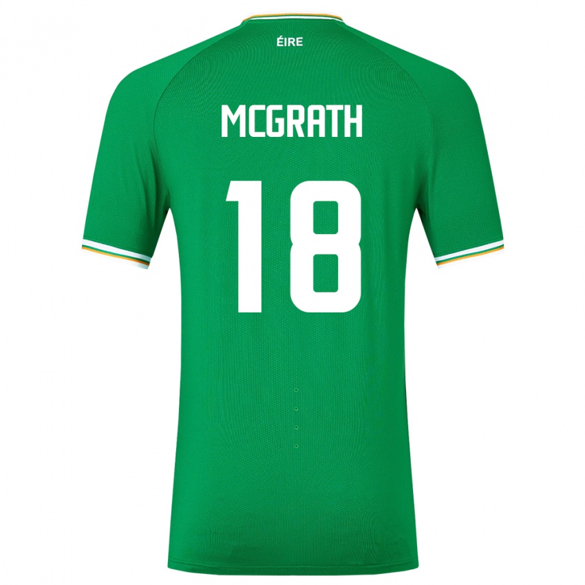 Niño Camiseta Irlanda Jamie Mcgrath #18 Verde 1ª Equipación 24-26 La Camisa México