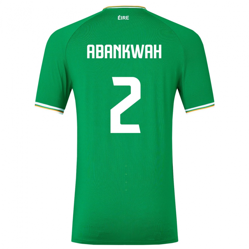 Niño Camiseta Irlanda James Abankwah #2 Verde 1ª Equipación 24-26 La Camisa México