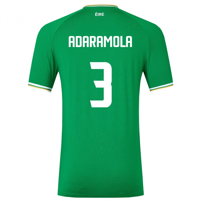 Niño Camiseta Irlanda Tayo Adaramola #3 Verde 1ª Equipación 24-26 La Camisa México