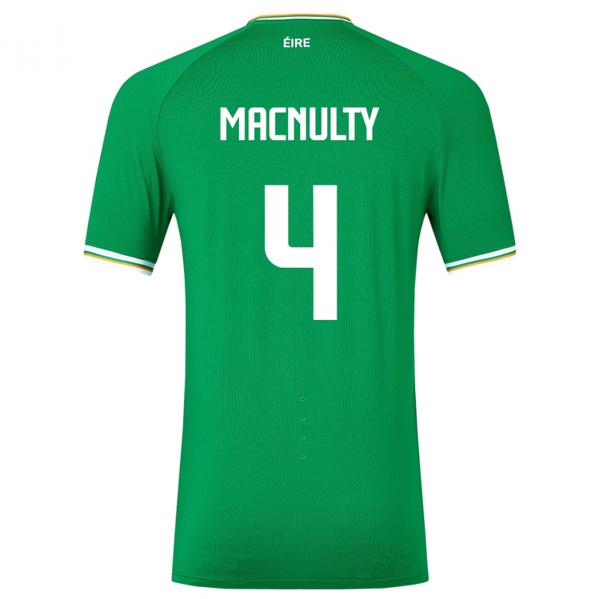 Niño Camiseta Irlanda Anselmo García Macnulty #4 Verde 1ª Equipación 24-26 La Camisa México