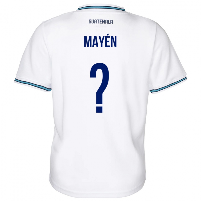 Hombre Camiseta Guatemala Kellin Mayén #0 Blanco 1ª Equipación 24-26 La Camisa México