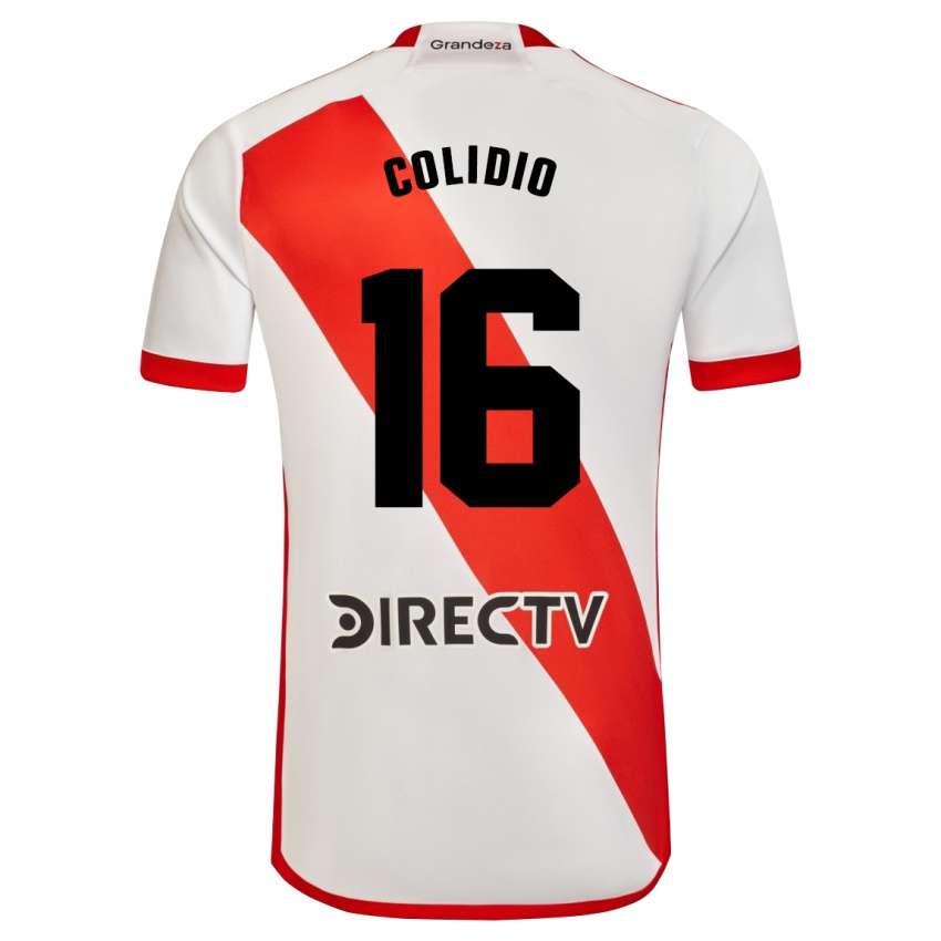 Niño Camiseta Facundo Colidio #16 Blanco Rojo 1ª Equipación 2023/24 La Camisa México
