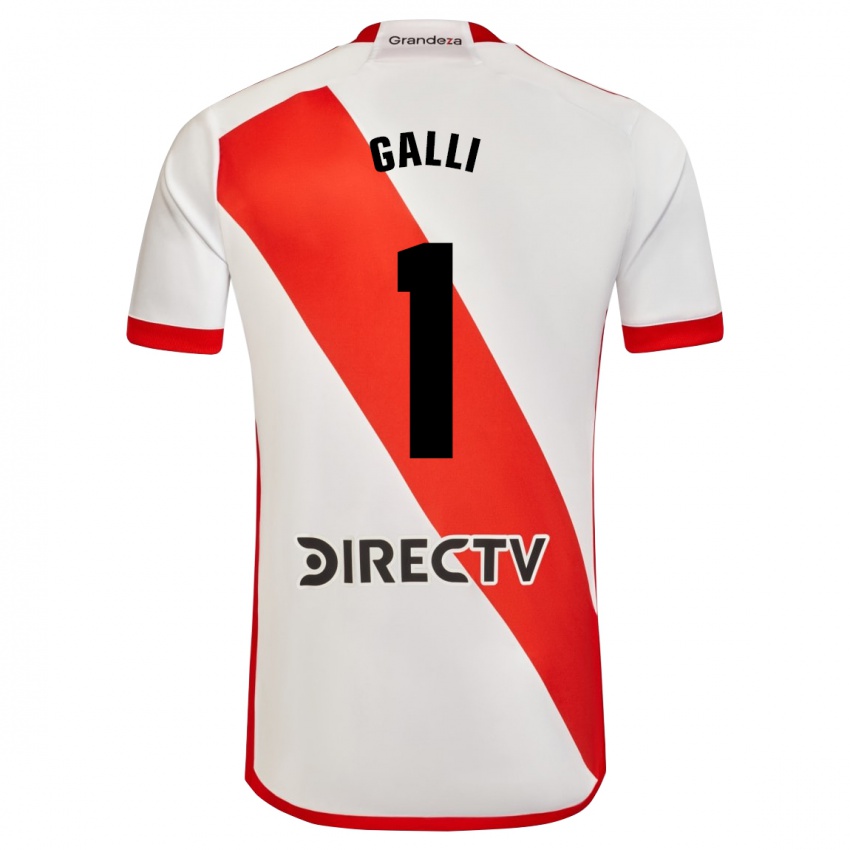 Niño Camiseta Ludmila Galli #1 Blanco Rojo 1ª Equipación 2023/24 La Camisa México