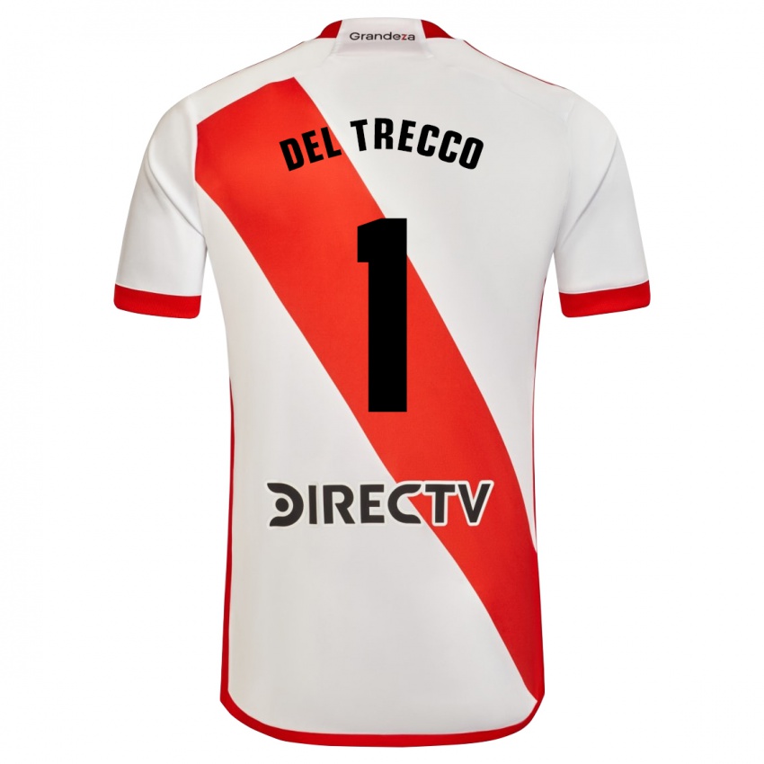 Niño Camiseta Martina Del Trecco #1 Blanco Rojo 1ª Equipación 2023/24 La Camisa México