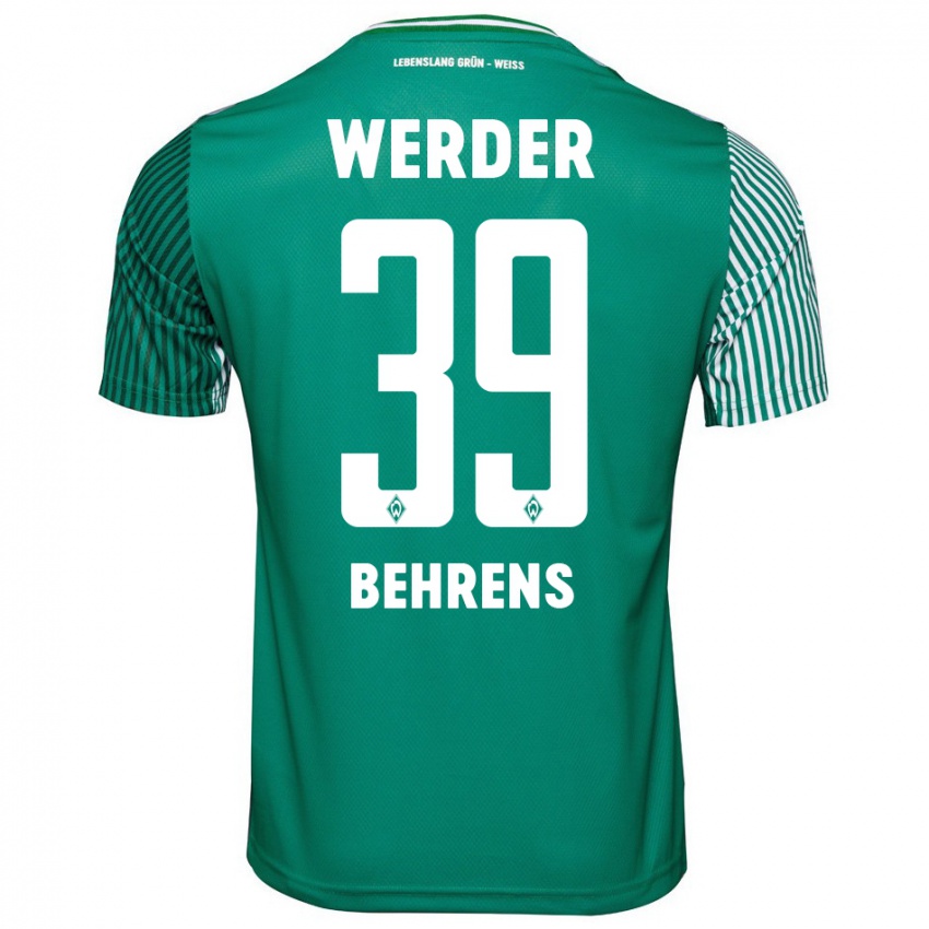 Niño Camiseta Jette Behrens #39 Verde 1ª Equipación 2023/24 La Camisa México