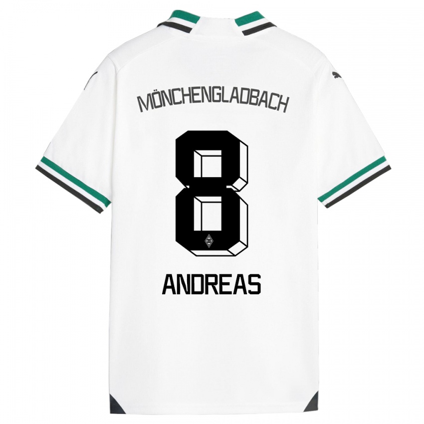Niño Camiseta Noah Andreas #8 Blanco Verde 1ª Equipación 2023/24 La Camisa México