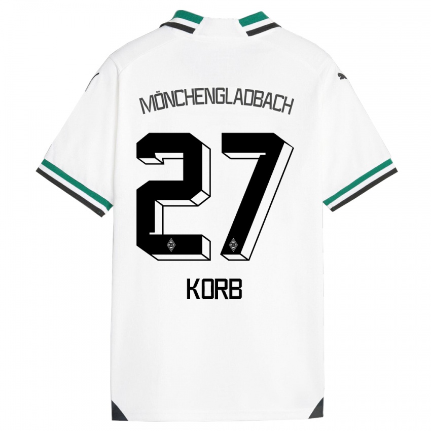 Niño Camiseta Julian Korb #27 Blanco Verde 1ª Equipación 2023/24 La Camisa México