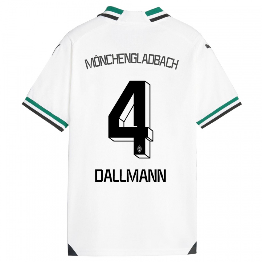 Niño Camiseta Pauline Dallmann #4 Blanco Verde 1ª Equipación 2023/24 La Camisa México