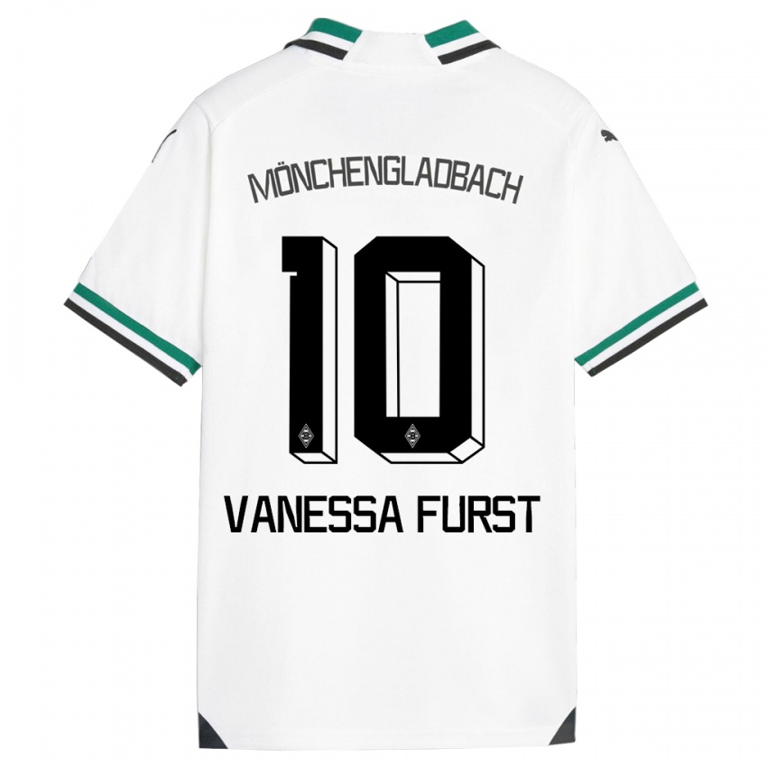Niño Camiseta Vanessa Fürst #10 Blanco Verde 1ª Equipación 2023/24 La Camisa México