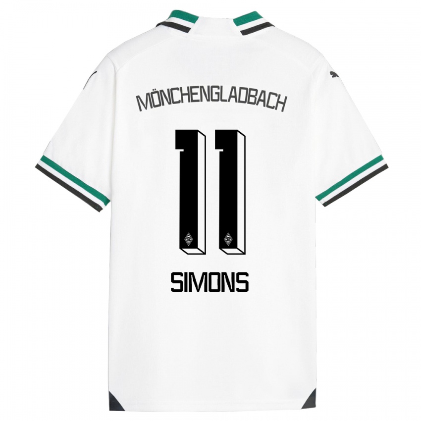Niño Camiseta Kelly Simons #11 Blanco Verde 1ª Equipación 2023/24 La Camisa México