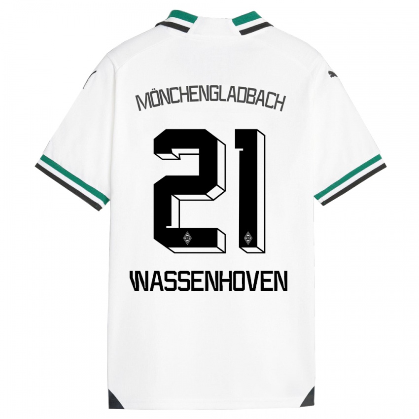 Niño Camiseta Michelle Wassenhoven #21 Blanco Verde 1ª Equipación 2023/24 La Camisa México