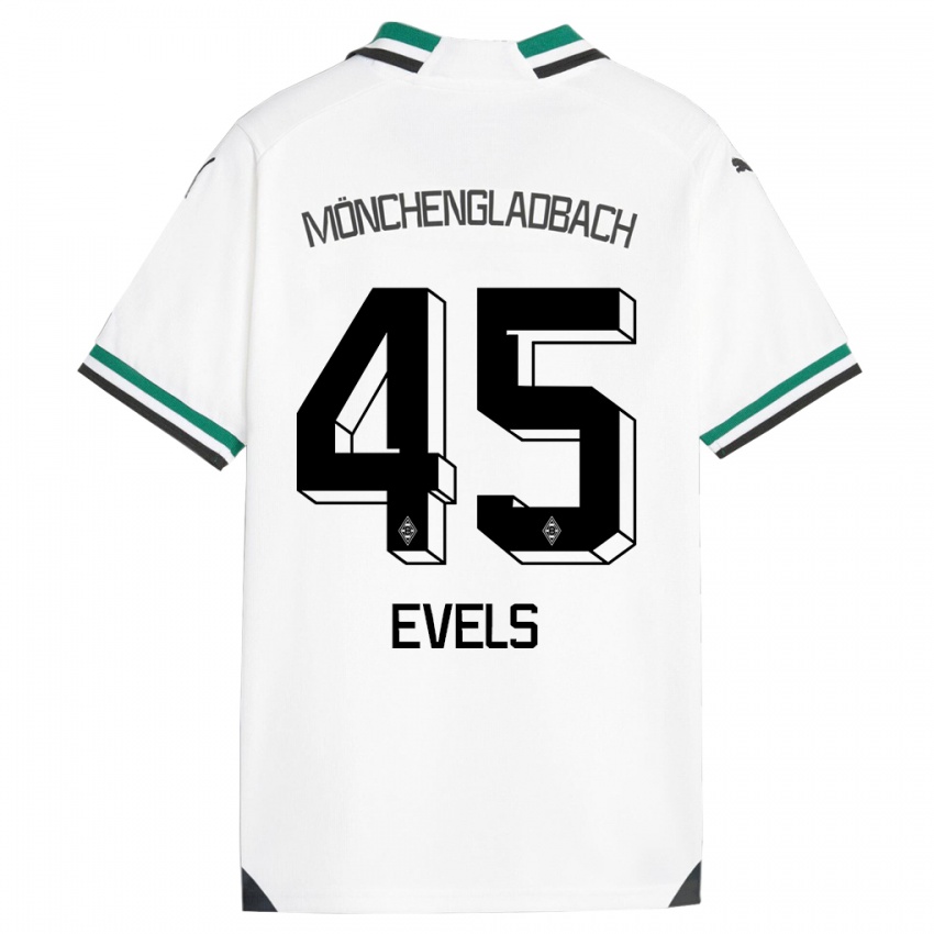 Niño Camiseta Emily Evels #45 Blanco Verde 1ª Equipación 2023/24 La Camisa México