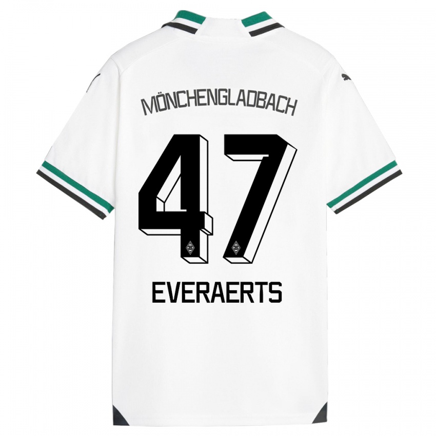 Niño Camiseta Kim Everaerts #47 Blanco Verde 1ª Equipación 2023/24 La Camisa México