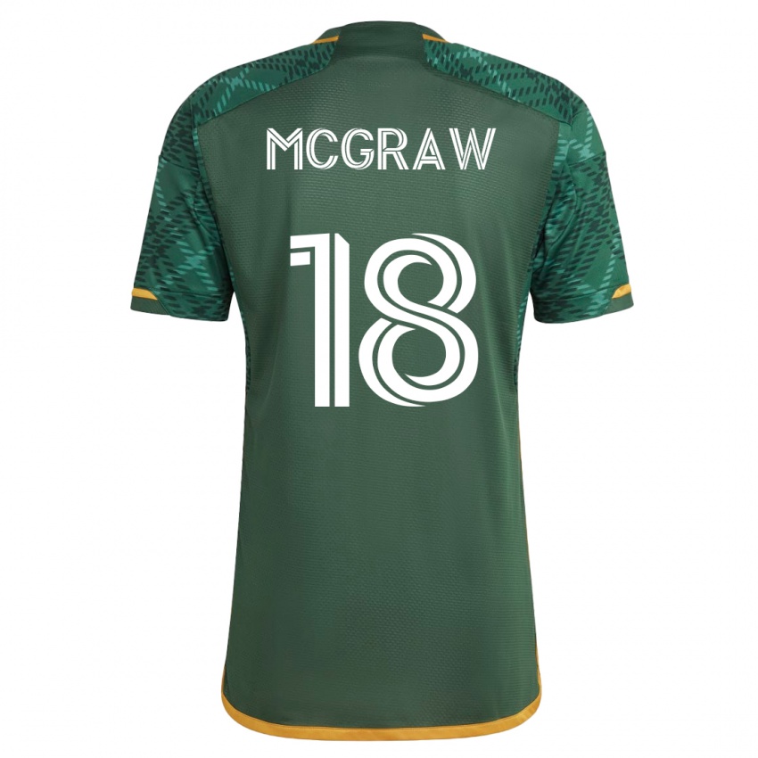 Niño Camiseta Zac Mcgraw #18 Verde 1ª Equipación 2023/24 La Camisa México