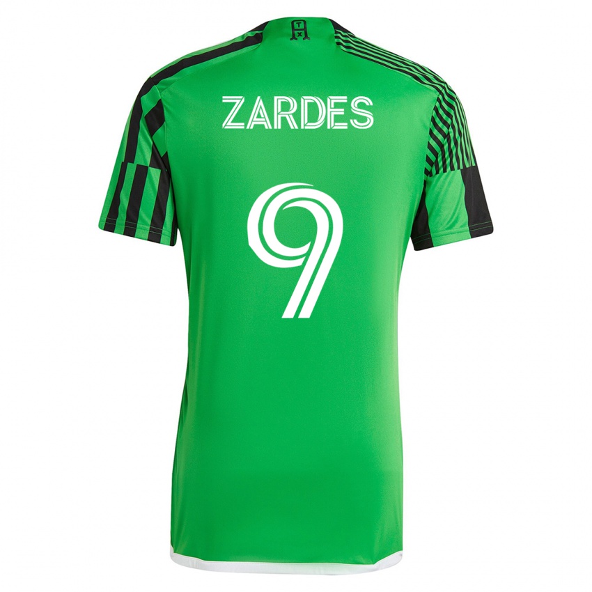 Niño Camiseta Gyasi Zardes #9 Verde Negro 1ª Equipación 2023/24 La Camisa México