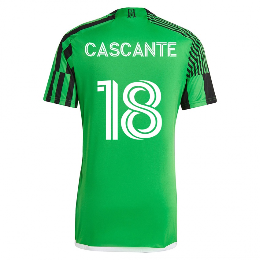 Niño Camiseta Julio Cascante #18 Verde Negro 1ª Equipación 2023/24 La Camisa México