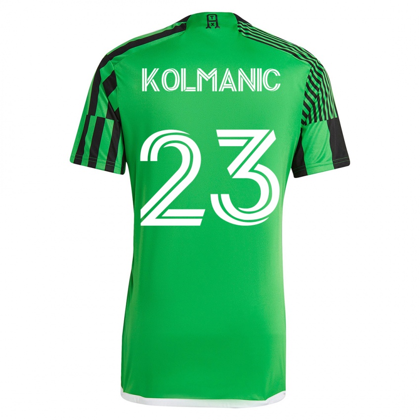 Niño Camiseta Zan Kolmanic #23 Verde Negro 1ª Equipación 2023/24 La Camisa México