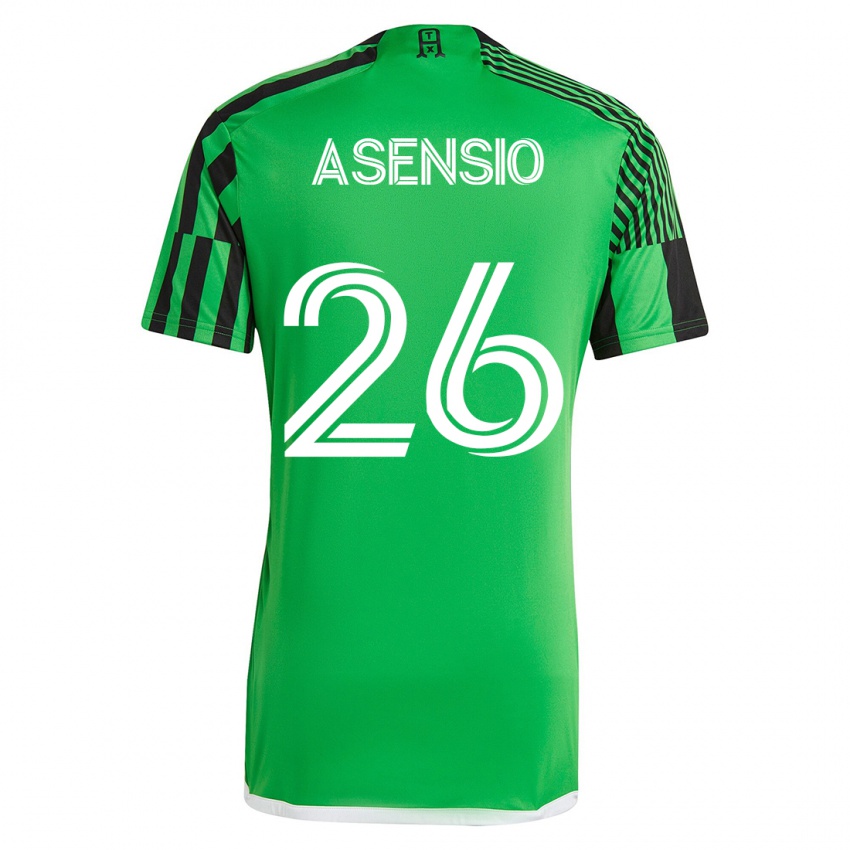Niño Camiseta Charlie Asensio #26 Verde Negro 1ª Equipación 2023/24 La Camisa México